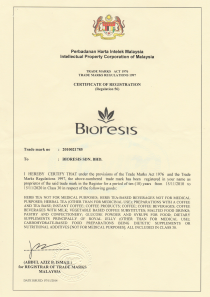 Bioresis 商标 1（2010 年 11 月 - 2030 年） -