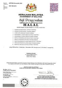 HALAL 证书 2024 年 11 月至 2026 年 10 月