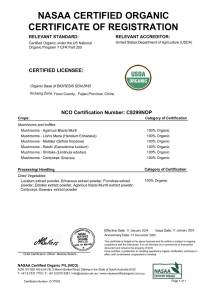 NASAA USDA 证书 2024-2026